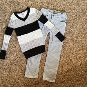 Children’s Place Girls 5/6 set with sweater and skinny corduroy pants